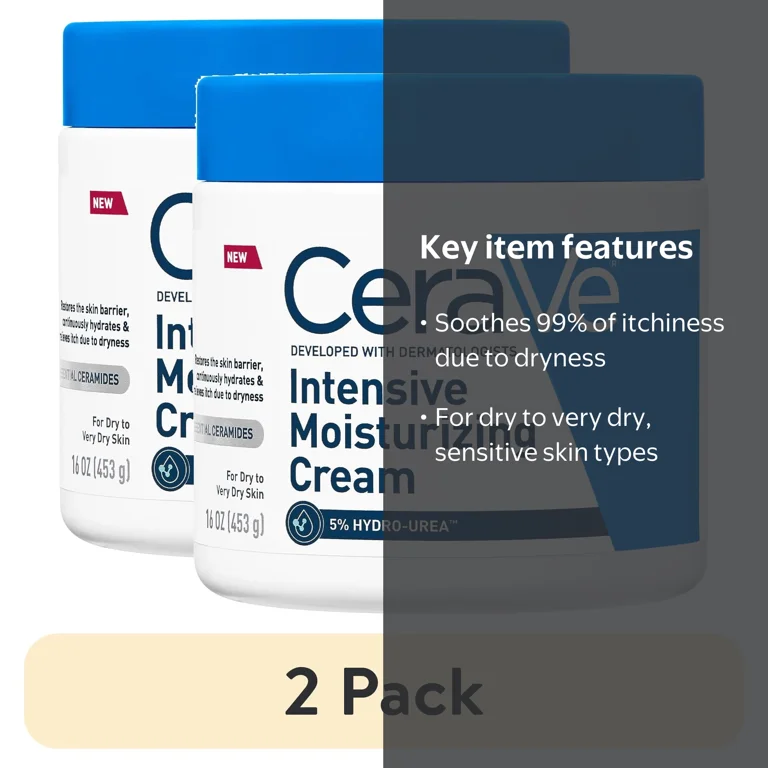 2 pack) CeraVe Intensive Moisturizing Cream, Hydrating Body