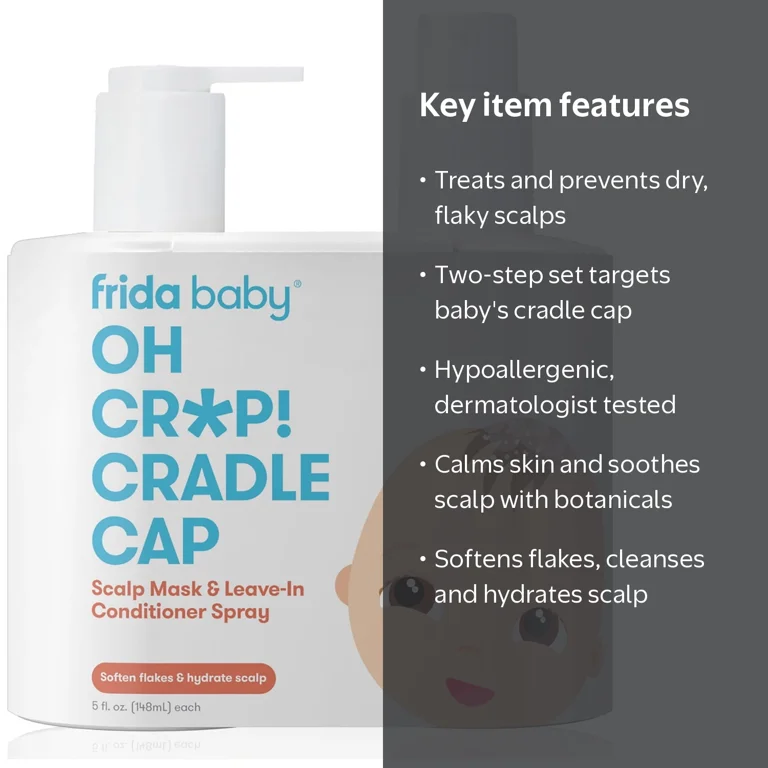 Frida Baby, Cradle Cap Set, 5 fl oz, Softening Scalp Scrub