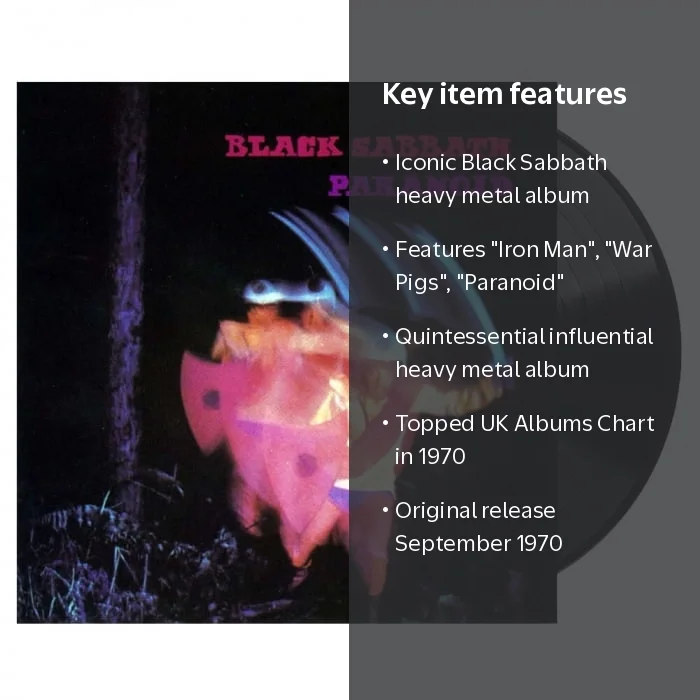 Black Sabbath - Paranoid - Music & Performance - Vinyl - Walmart.com