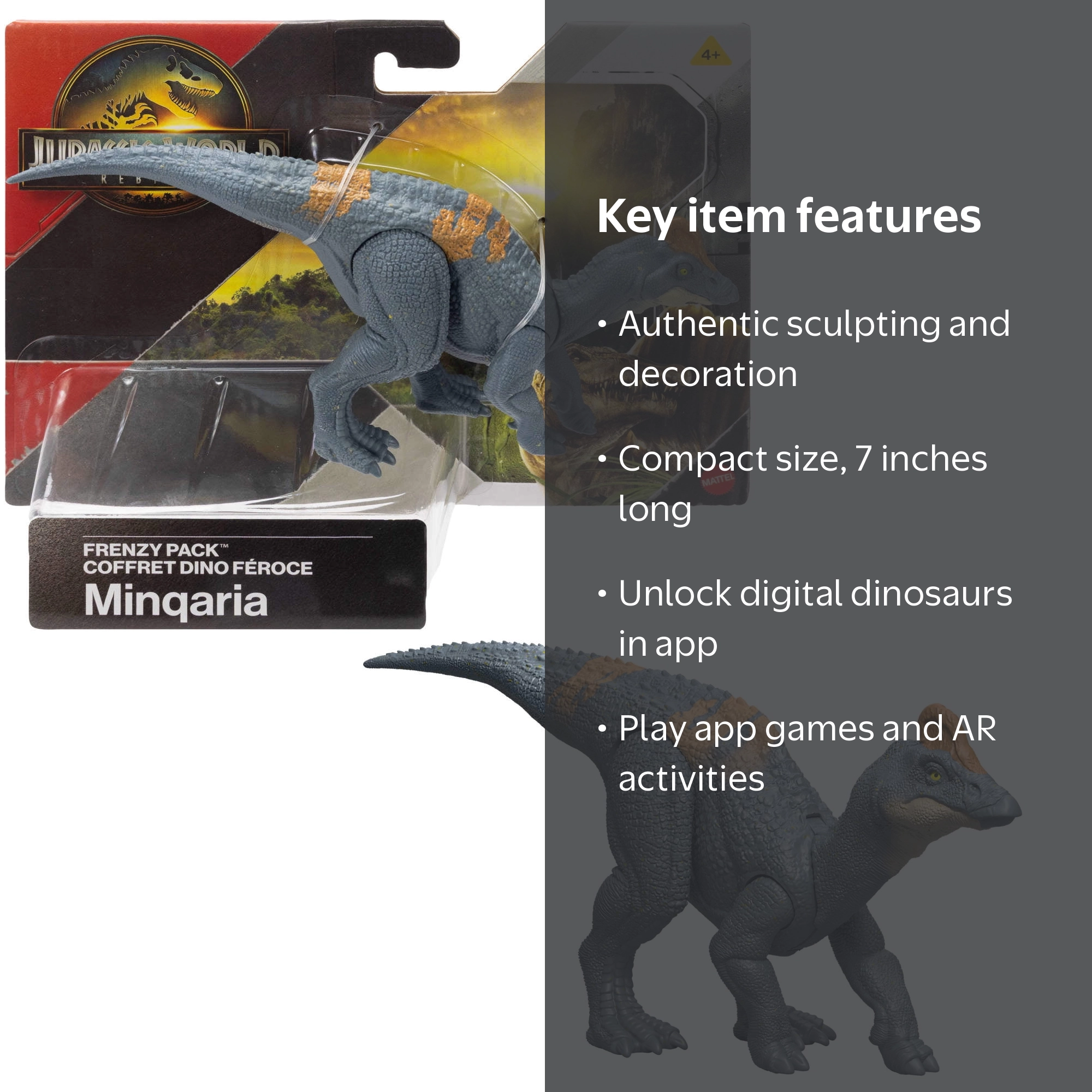 Jurassic World, Dinosaur Figure, Rebirth Frenzy Pack, Toy for Ages
