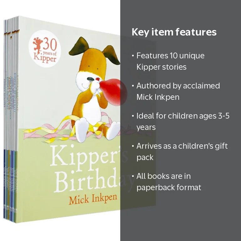 Kipper the Dog Collection 10 Books Set by Mick Inkpen - Ages 3-5