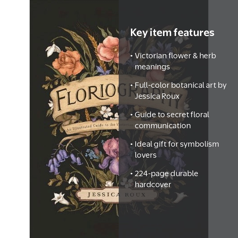 Jessica Roux, Hardcover Book, Hidden Languages Floriography Volume