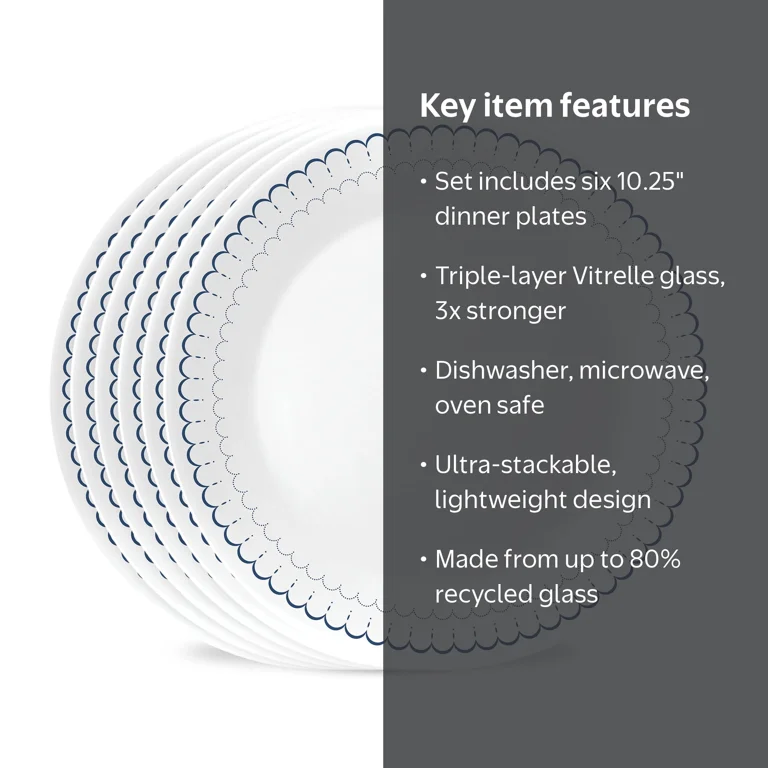 Corelle, Dinner Plates, 10.25