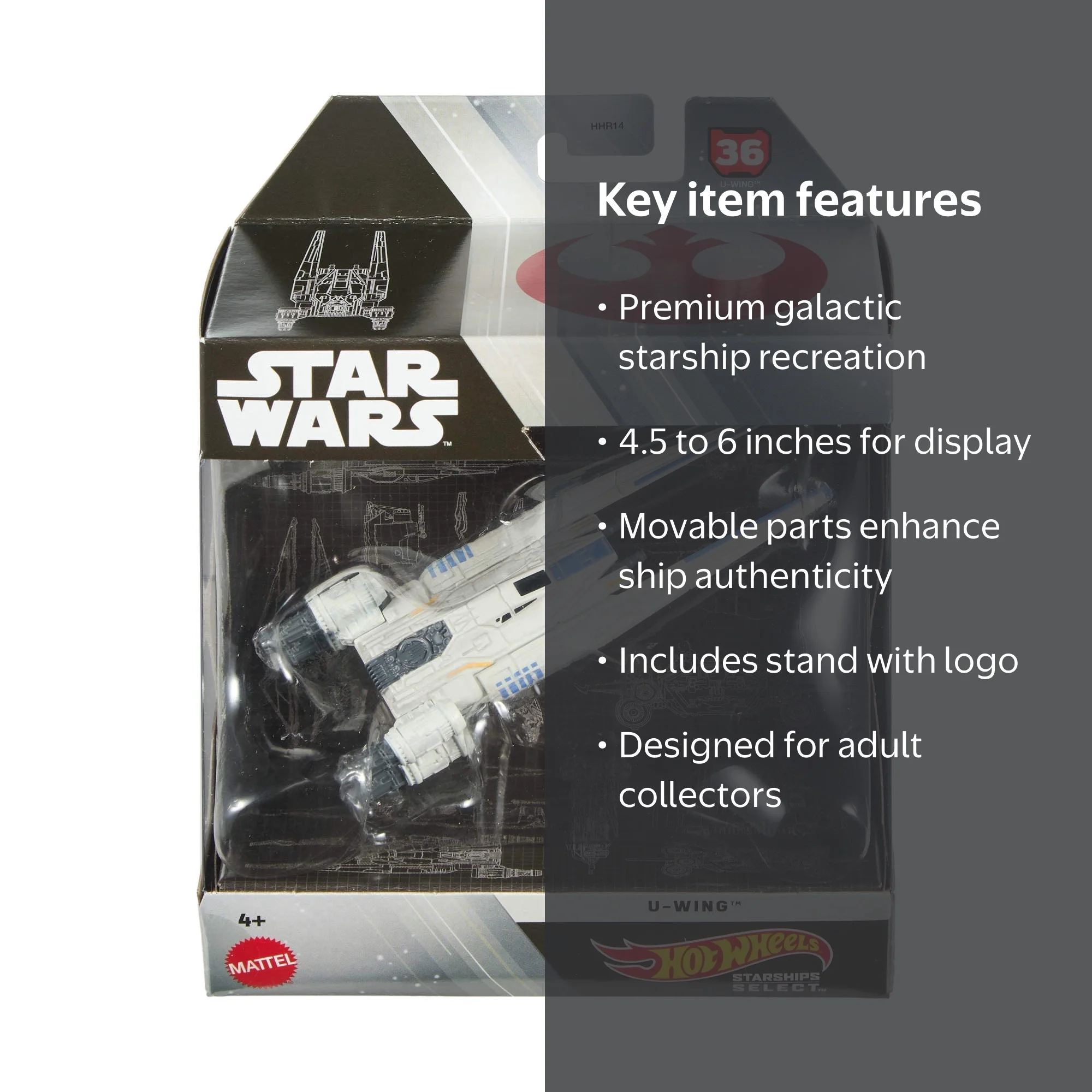 Hot Wheels Star Wars Starships Select, Premium Replica with