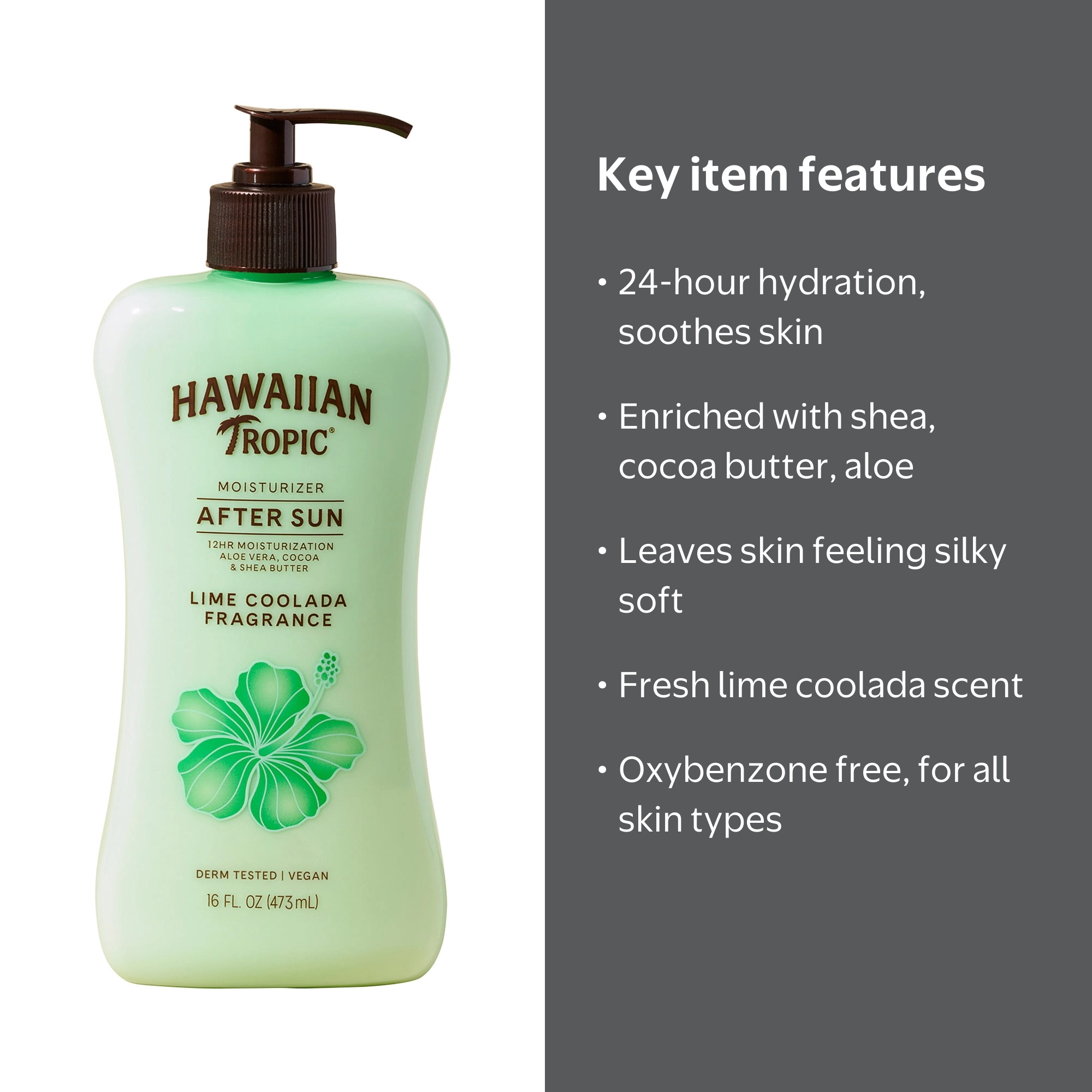 2 pack) Hawaiian Tropic Lime Coolada after Sun Moisturizing Lotion