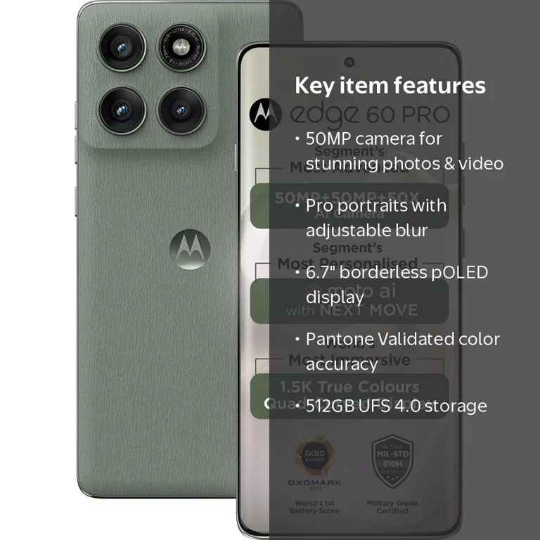 Motorola, Moto Edge 60 Pro 5G, XT2507-1, 512GB+12GB NFC 50MP