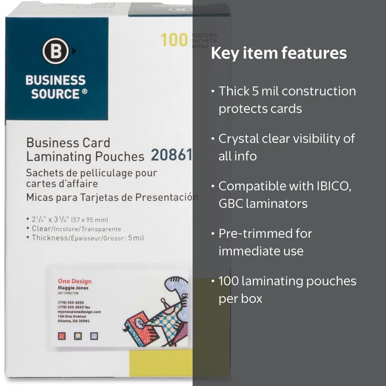 laminating sleeves business cards TruLam Pouches - Card Size - 2-1/4-Inch by 3-3/4-Inch - 3 Mil Thickness - 500 Per Box quality items with Scotch Self 5MIL Business Card 2-1/4" x