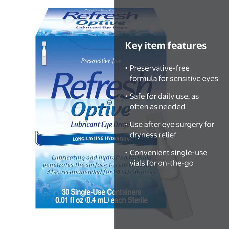 REFRESH, Artificial Tears, 0.01 fl oz, 30 count, preservative-free