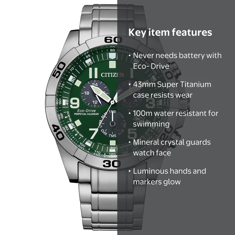 Citizen Men's Eco-Drive Super Titanium Chronograph Watch - BL5550