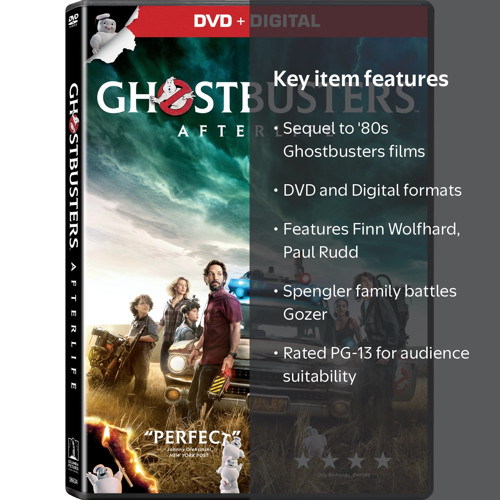 Sony, Ghostbusters: Afterlife DVD + Digital, PG-13, 124 min