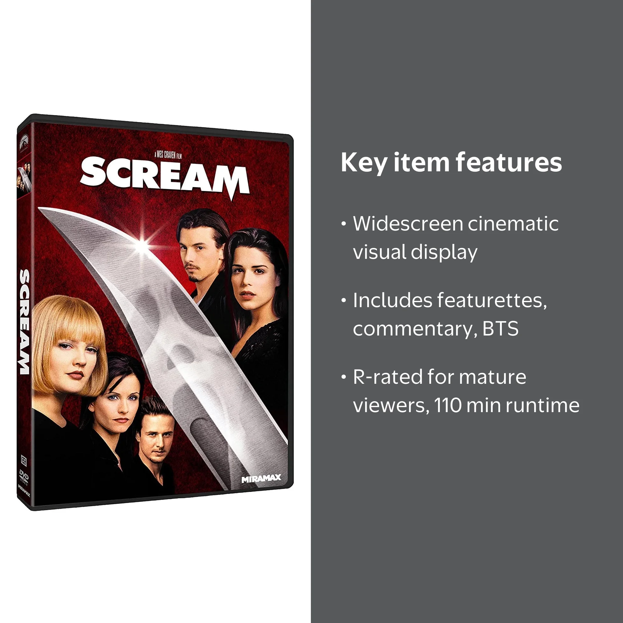 Scream (DVD + Blu-ray), Miramax, Horror - Walmart.com