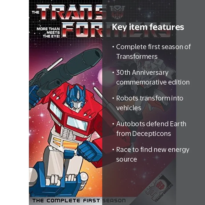 Transformers More Than Meets The Eye! Season One 30th Anniversary