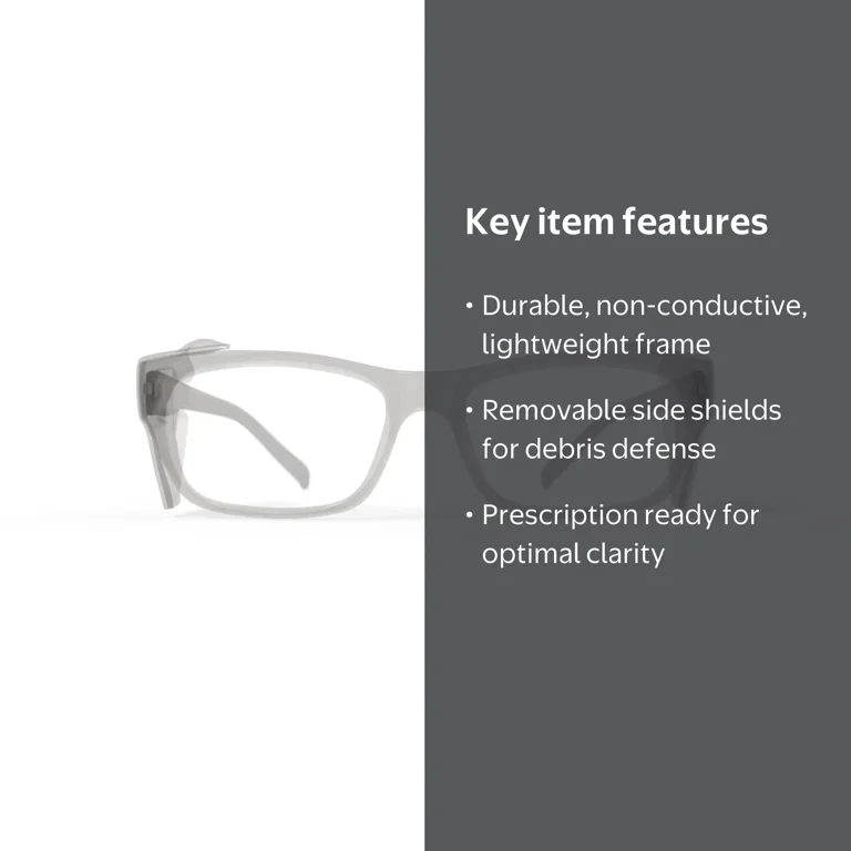 Hudson H9 5617 Prescription Safety Glasses, Clear, OSHA Compliant