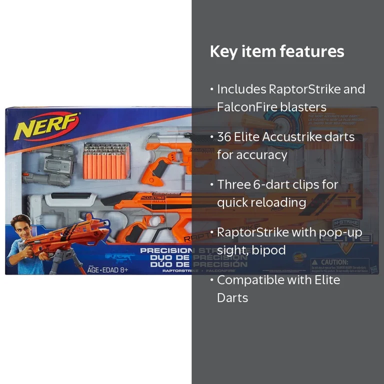 Nerf N-Strike Elite Precision Strike Set RaptorStrike & FalconFire