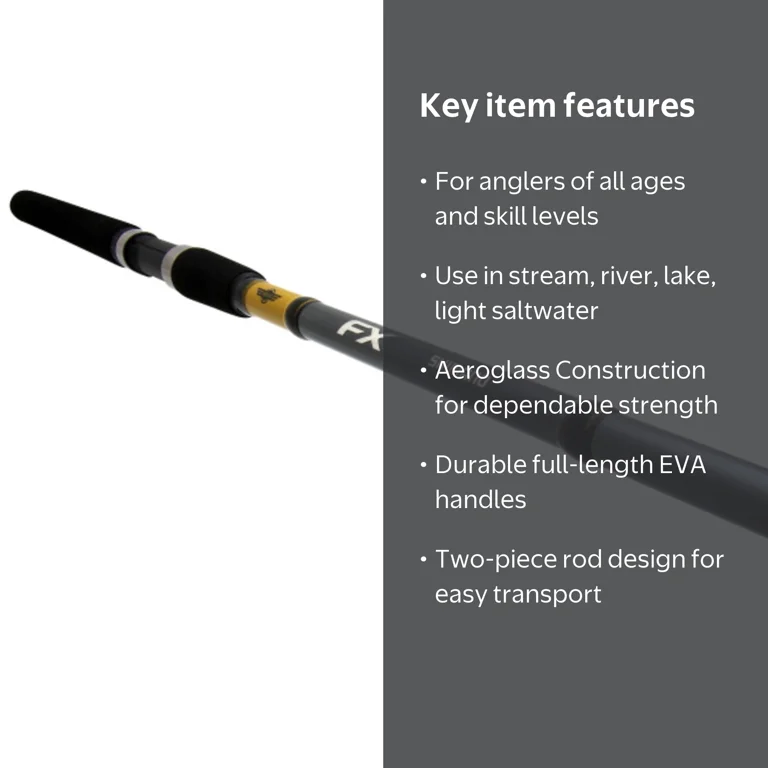 Shimano FX 80MH 2PC Freshwater & Saltwater Spinning Rod [FXS80MHC2