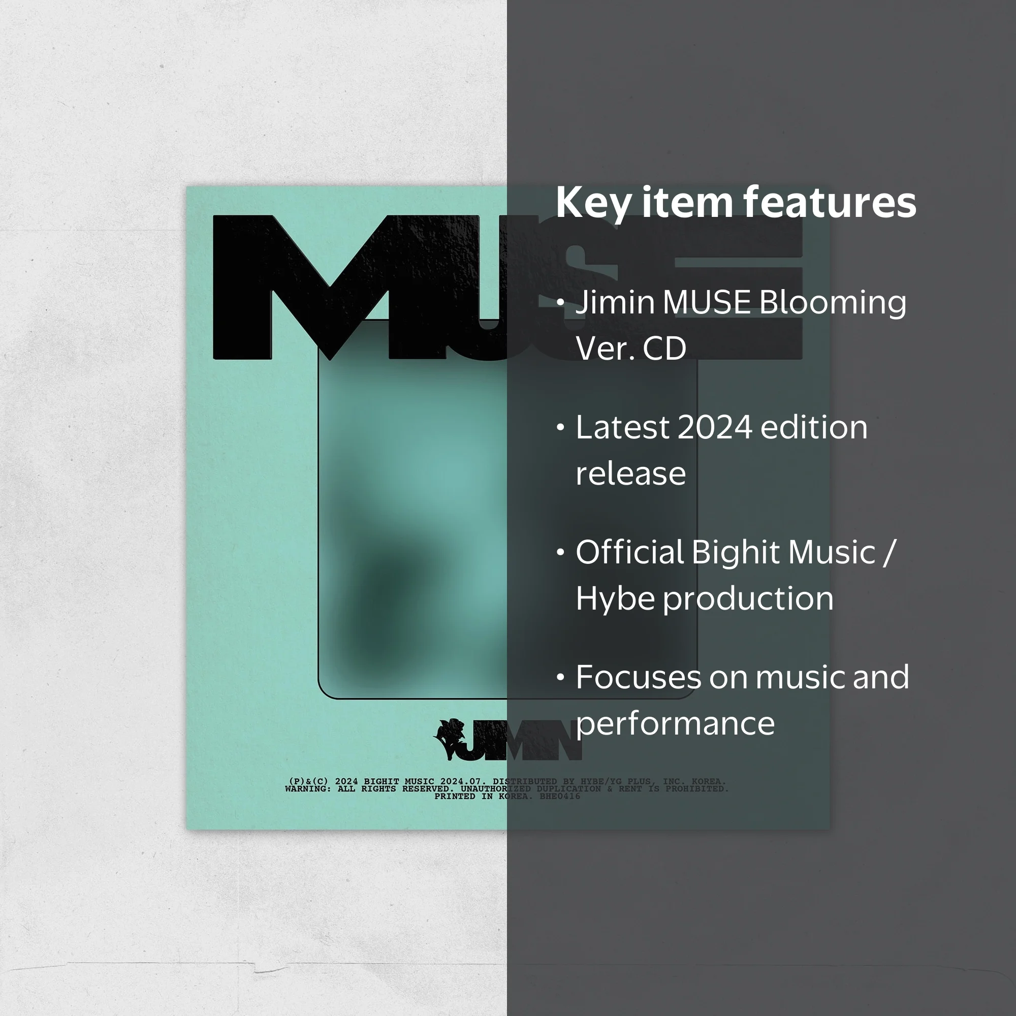 Jimin - MUSE (BLOOMING Version) - CD - Walmart.com