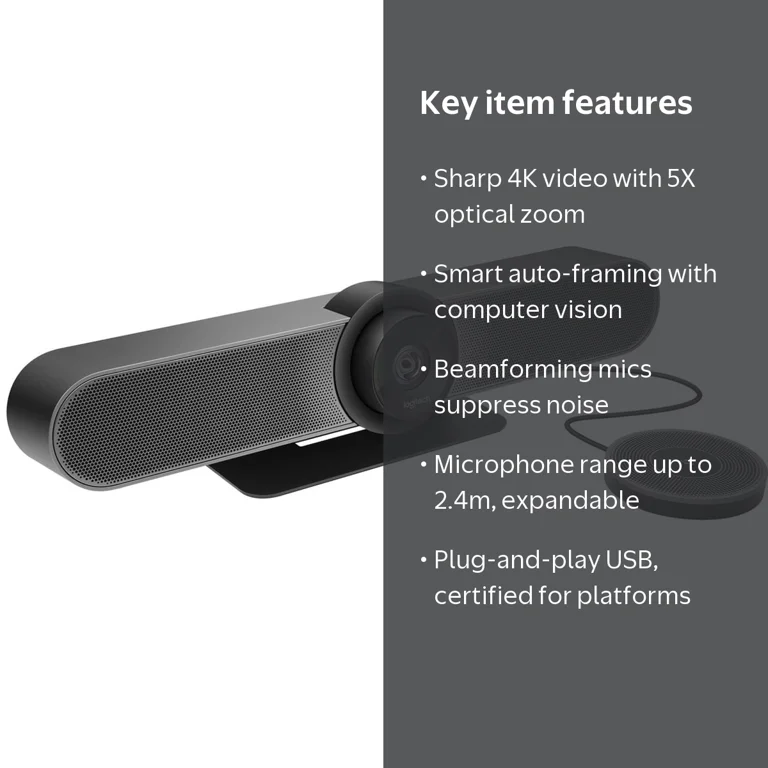 Logitech MeetUp and Expansion Mic HD Video and Audio Conferencing