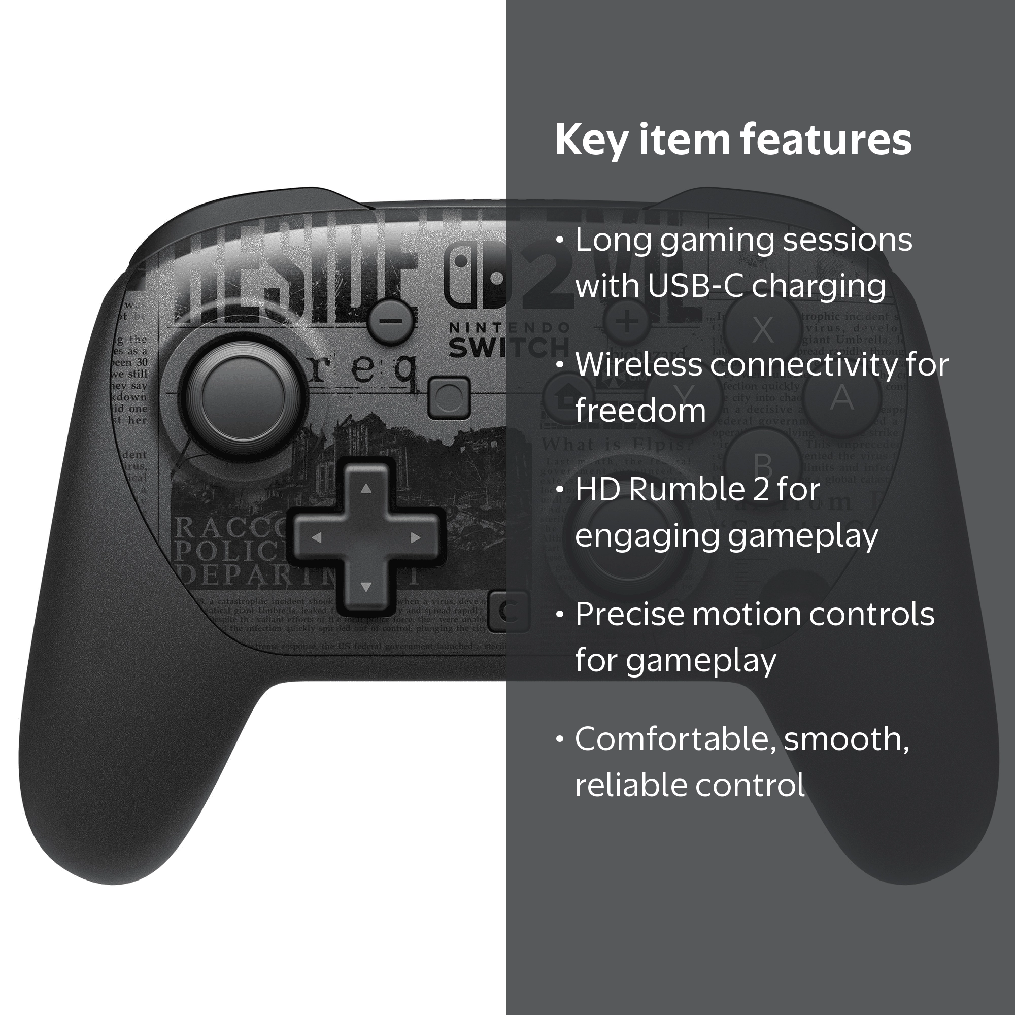 Nintendo Switch 2 Pro Controller Resident Evil Requiem Edition