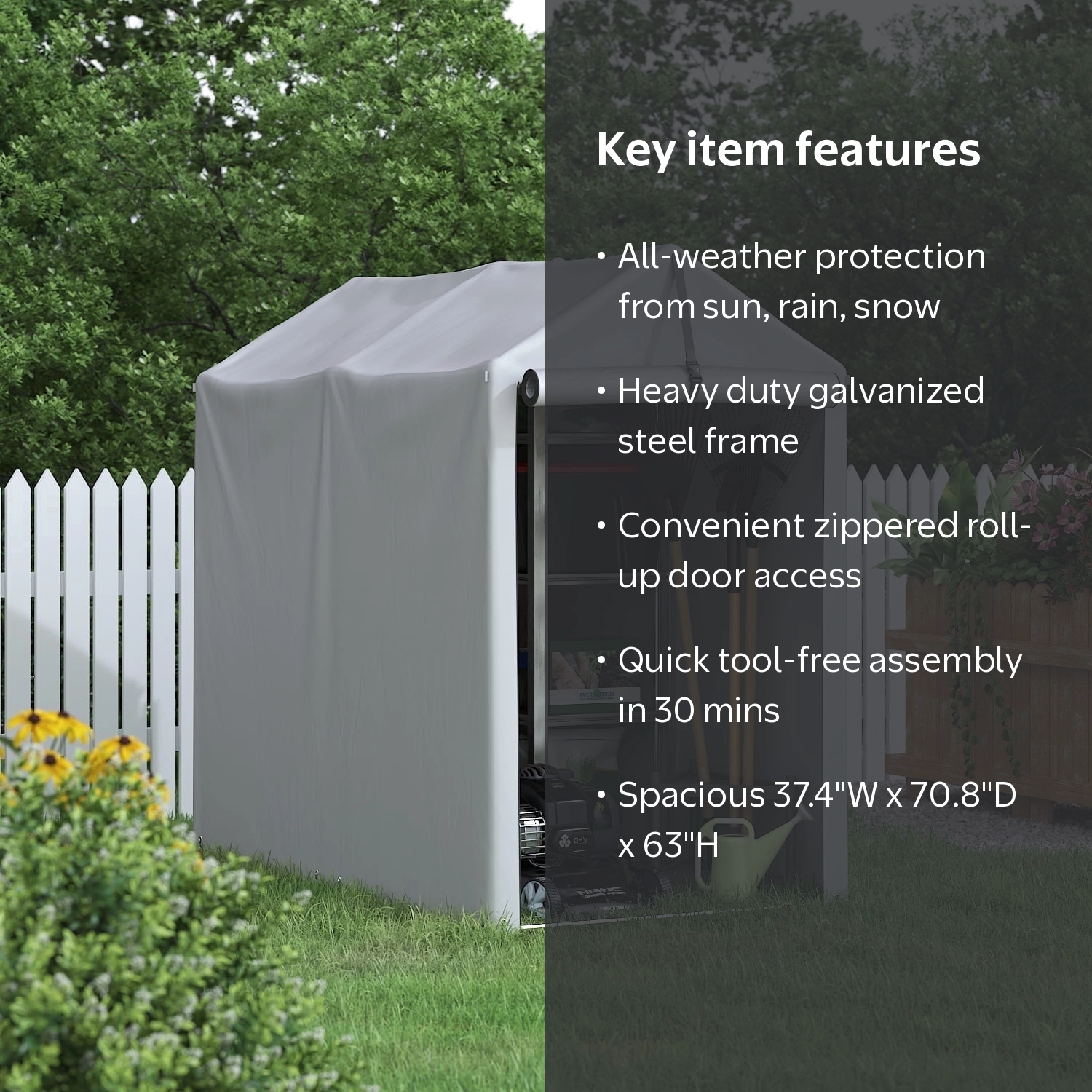Homall Outdoor Storage Shed, 3'x6'x5', Waterproof Polyethylene