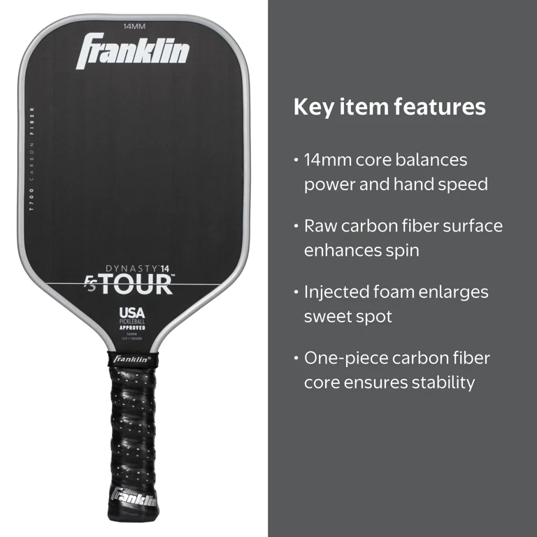 Franklin Sports FS Tour Dynasty 14MM Gray Pickleball Paddle