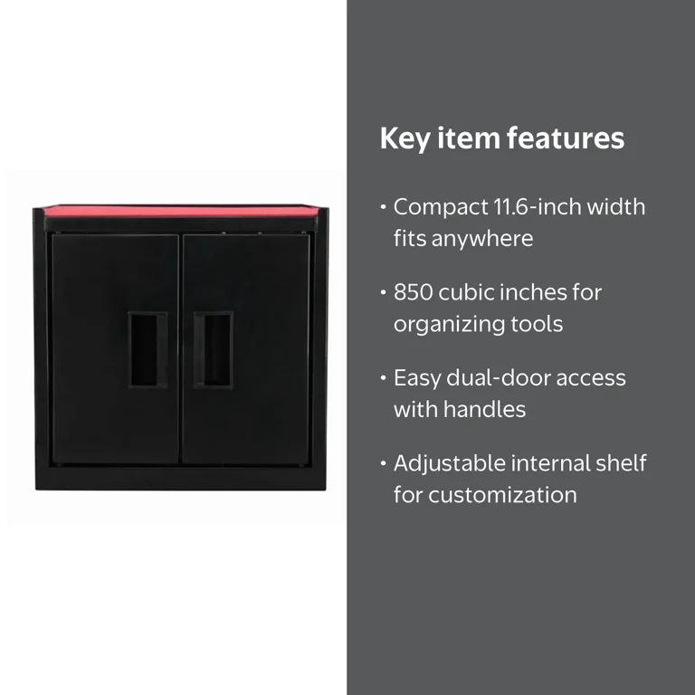 Hyper Tough Mini Tool Cabinet – 11.6-Inch Steel Storage Cabinet