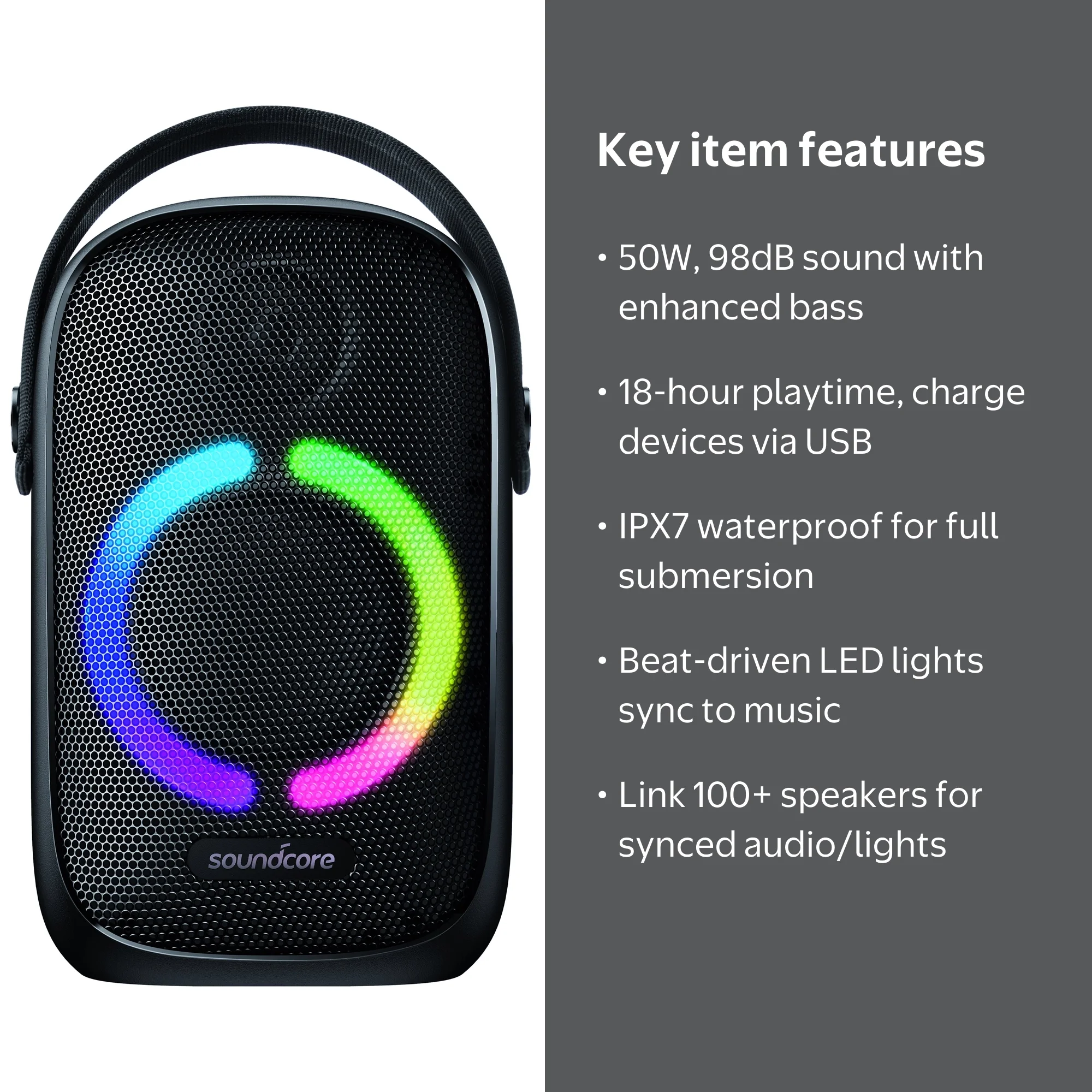 Soundcore by Anker Rave Neo Portable Speaker | 50W | 18-Hour