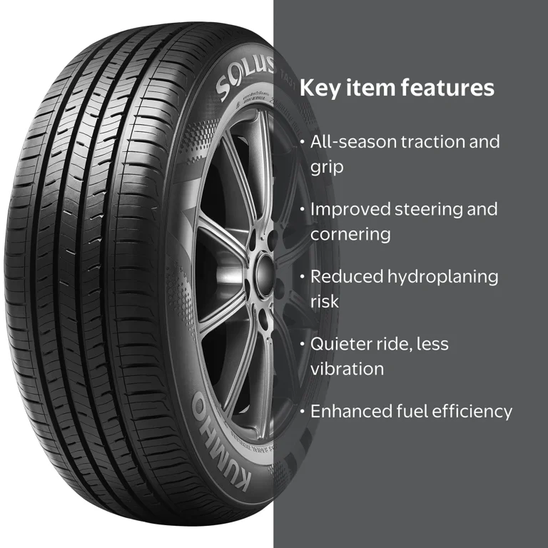 Kumho Tire, All Season Passenger Tire 205/55R16 91H, Black