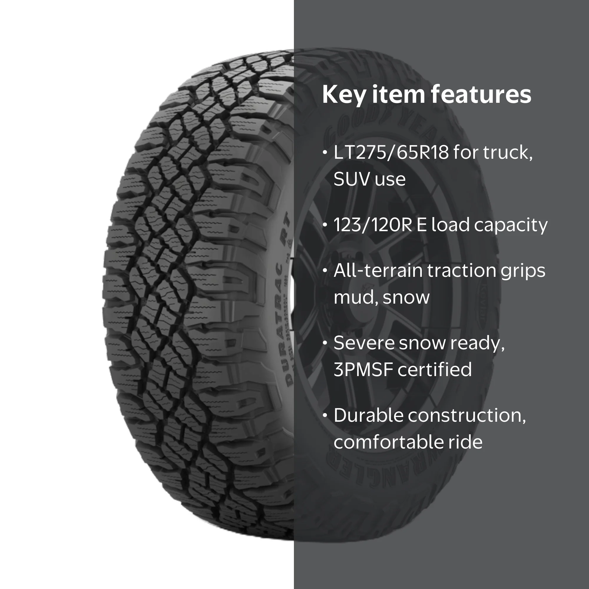 Goodyear Wrangler DuraTrac RT LT275/65R18 123/120R E Rugged