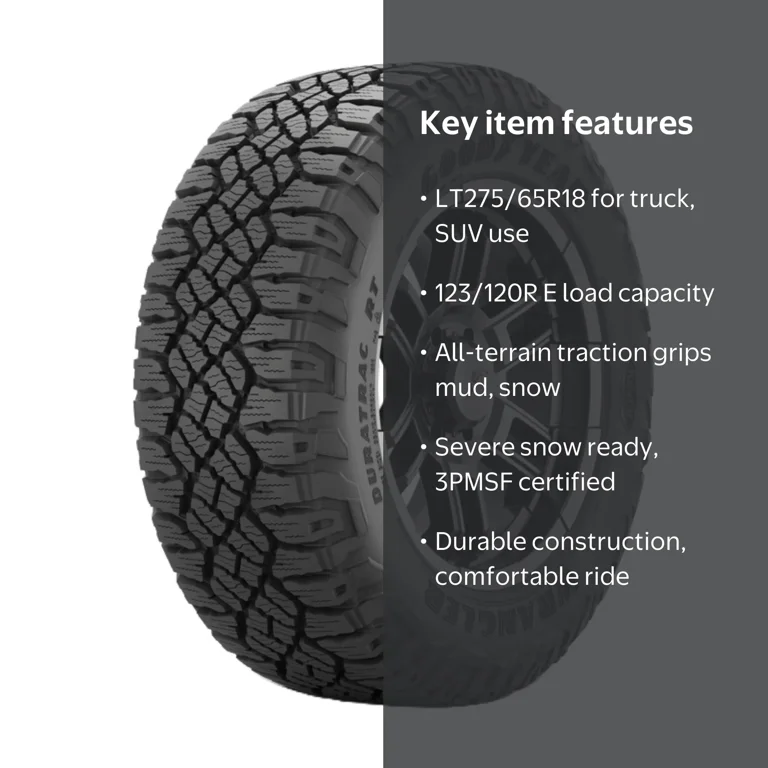Goodyear Wrangler DuraTrac RT LT275/65R18 123/120R E Rugged