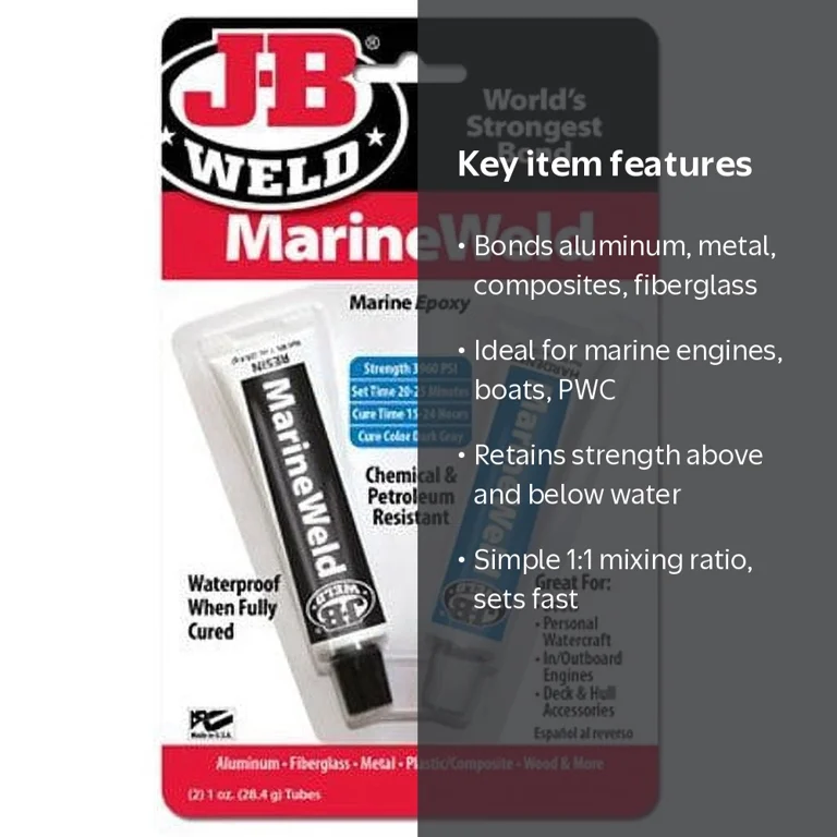 J-B Weld 8272 MarineWeld Marine Epoxy - 2 oz. - Walmart.com