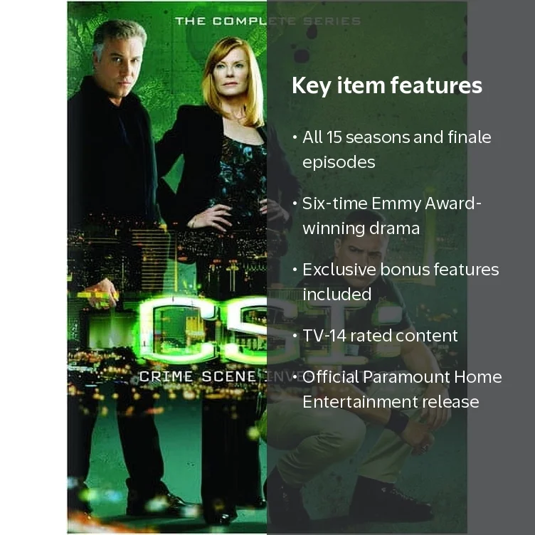 Free Shipping! Paramount Home Video CSI Crime Scene Investigation