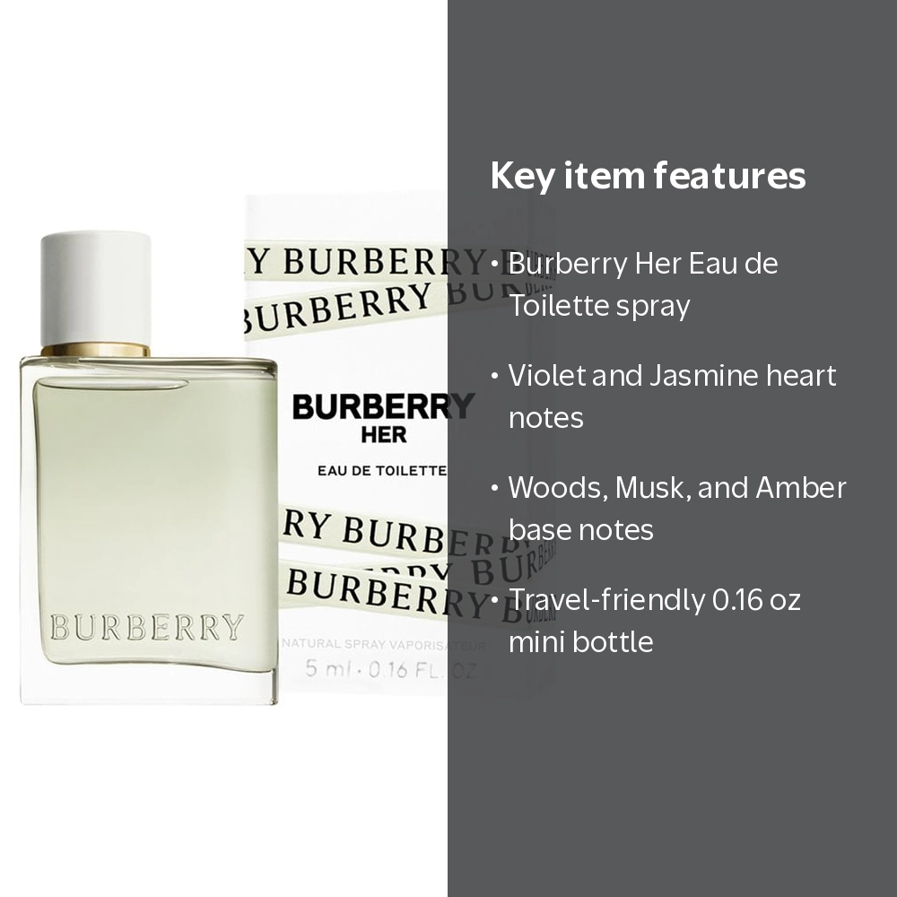 Burberry Her London Perfume for Women, Eau de Toilette, 0.16 oz