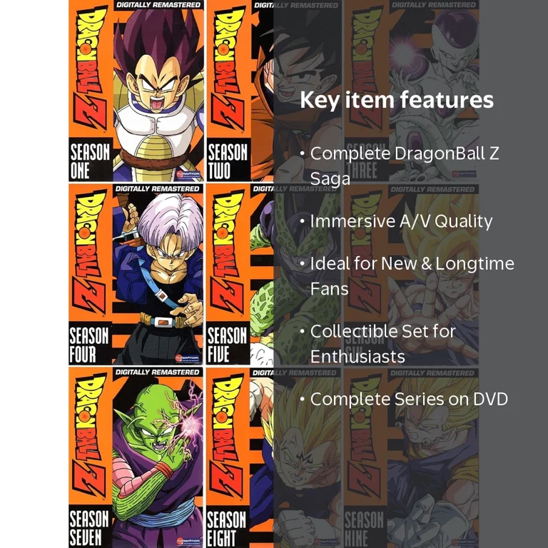 ドラゴンボールZ DVD セット DragonBall Z (DBZ) Complete Box Set - Seasons 1-9 DVD - Walmart.com