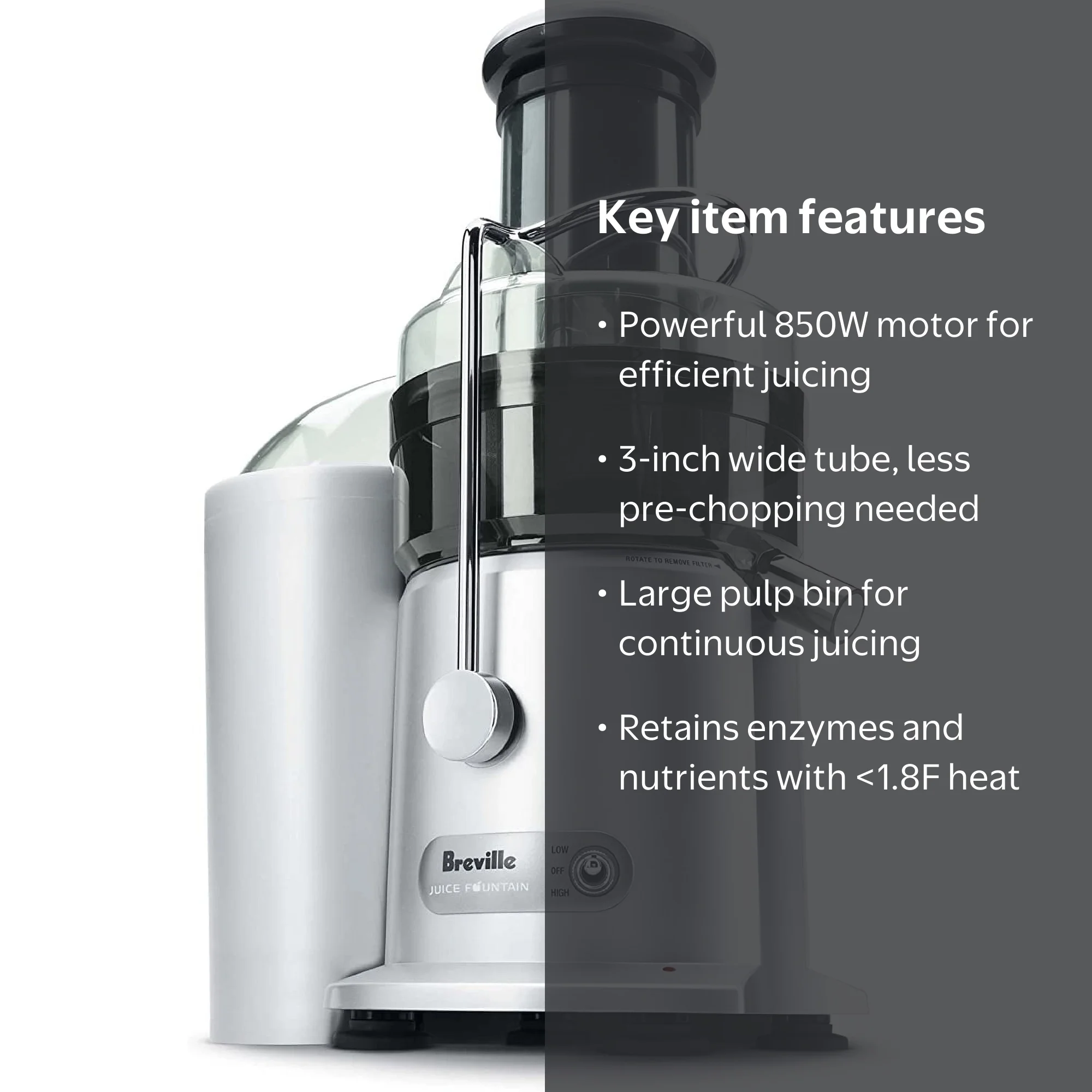 Breville JE98XL Multi-Speed Juicer Machine, Fruit and Vegetable