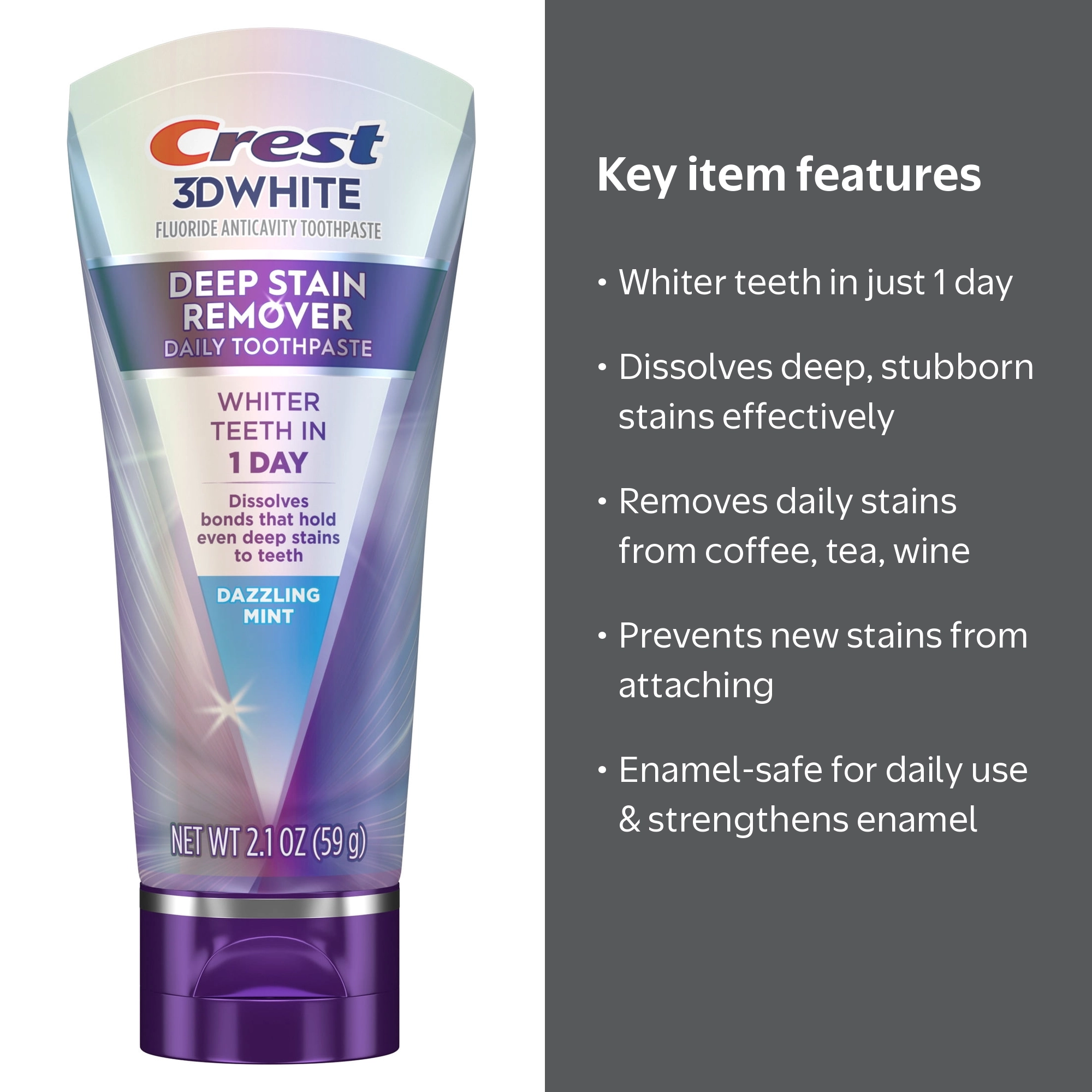 Crest Toothpaste, 3DWhite Brilliance Deep Stain Remover Dazzling