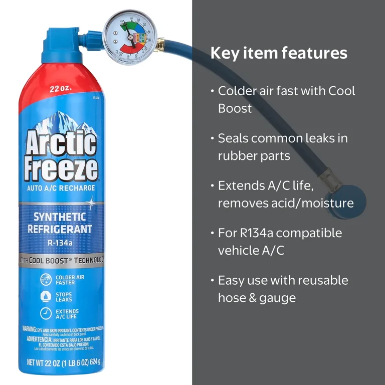 Arctic Freeze Ultra Synthetic Refrigerant 134a+ (14 ounces, 1 Pack
