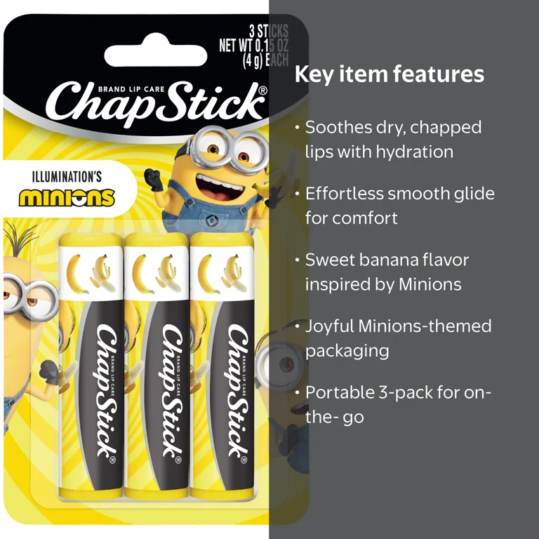 ChapStick Minions Banana-nana Lip Balm, Banana Flavor