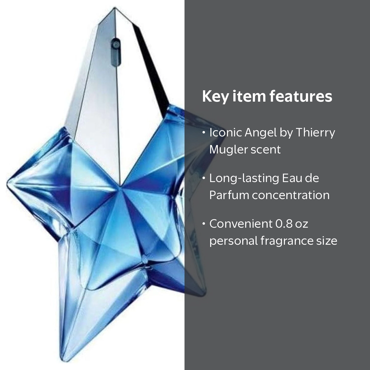 Thierry Mugler Angel, Mini Eau de Parfum for Women, 0.85 Oz