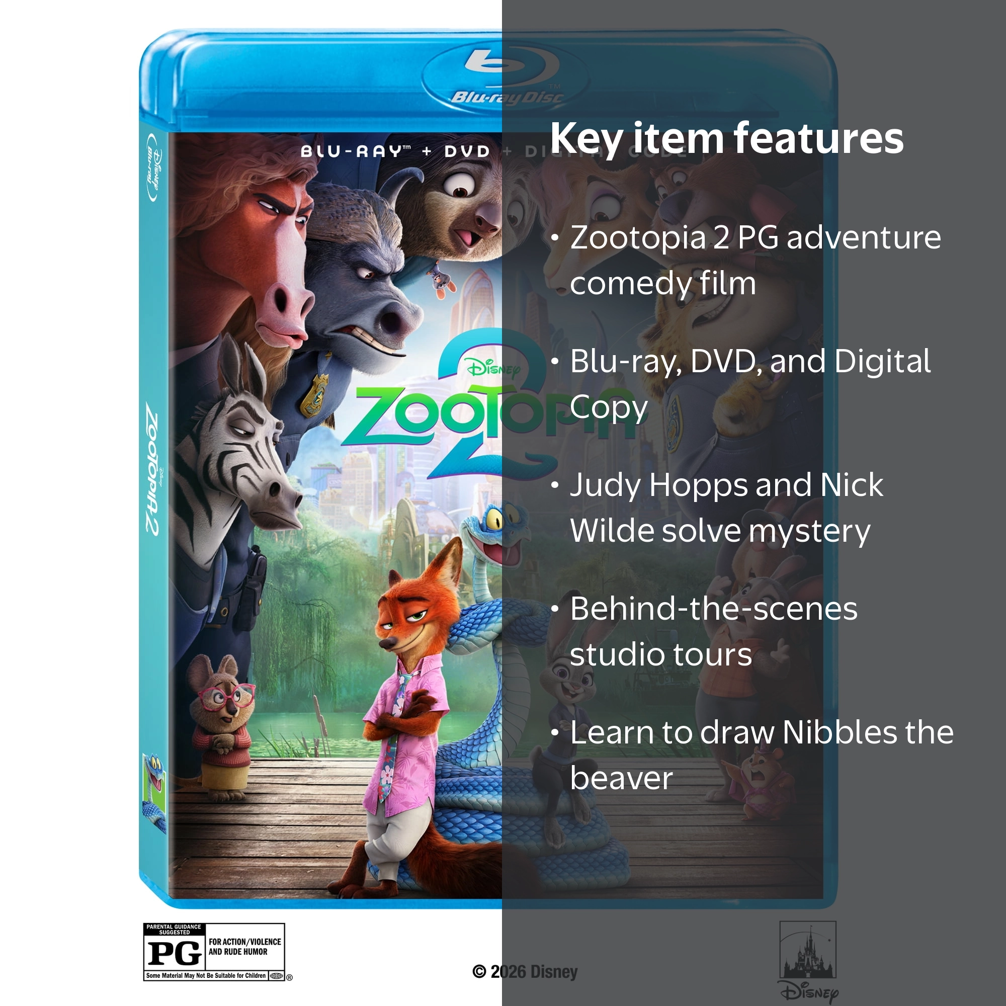 Zootopia 2 (Blu-ray, DVD, Digital) (Standard Edition) [2025