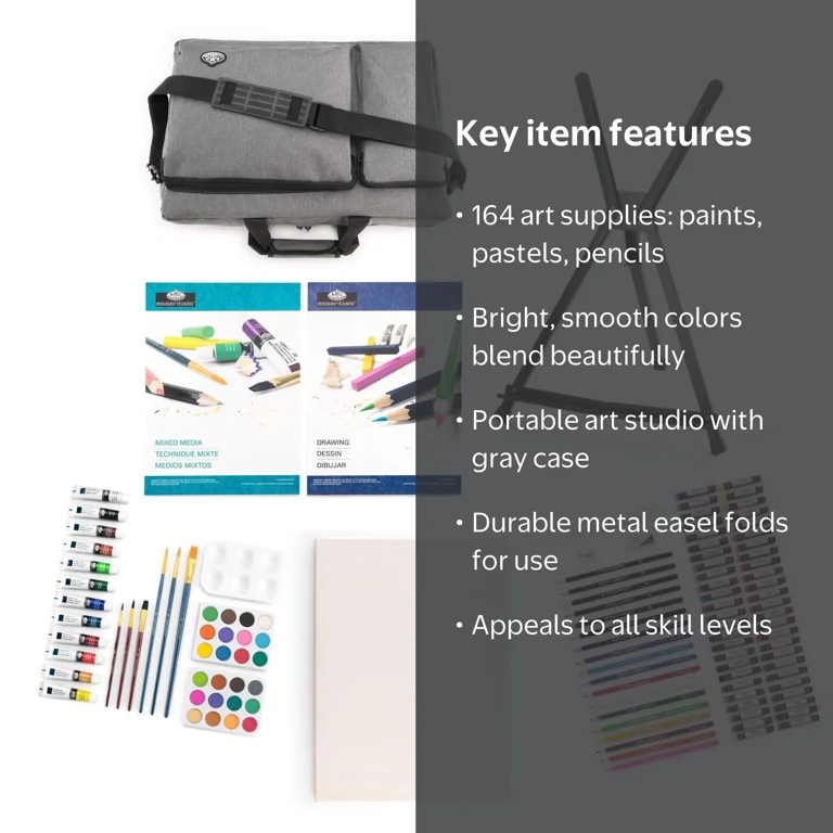Royal & Langnickel Essentials Mixed Media Art Set with Satchel