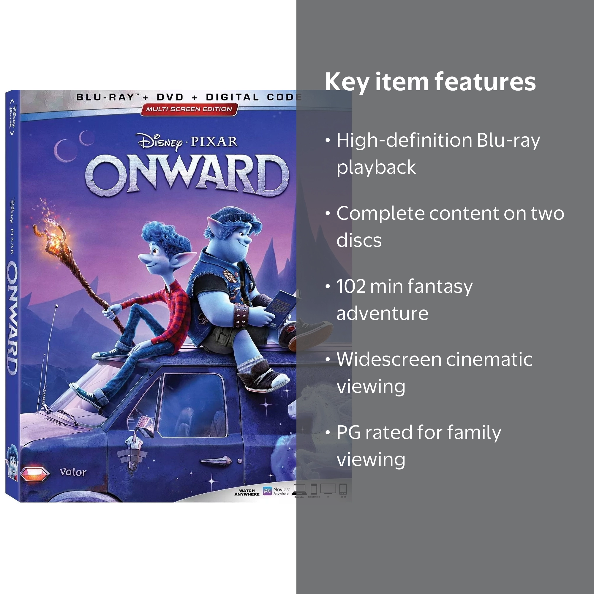 Disney Onward: New Animated Movie, Kids & Family, Original HD (Blu