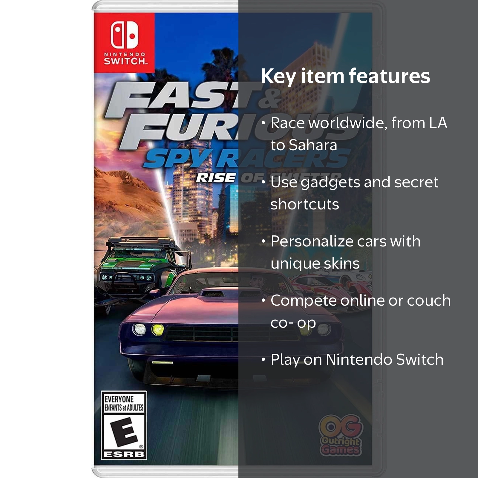 Fast & Furious: Spy Racers Rise of SH1FT3R, Nintendo Switch Game