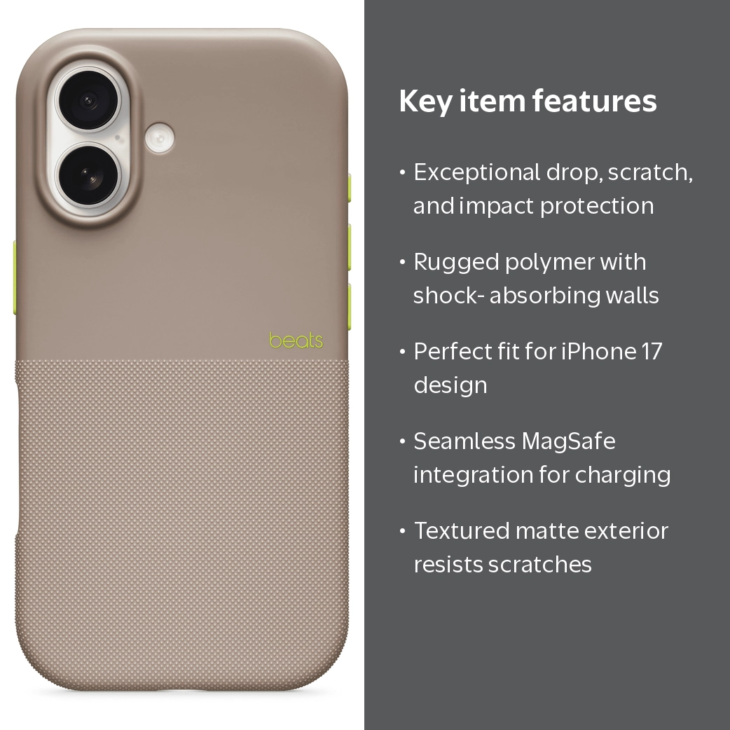 Beats iPhone 17 Rugged Case with MagSafe and Camera Control