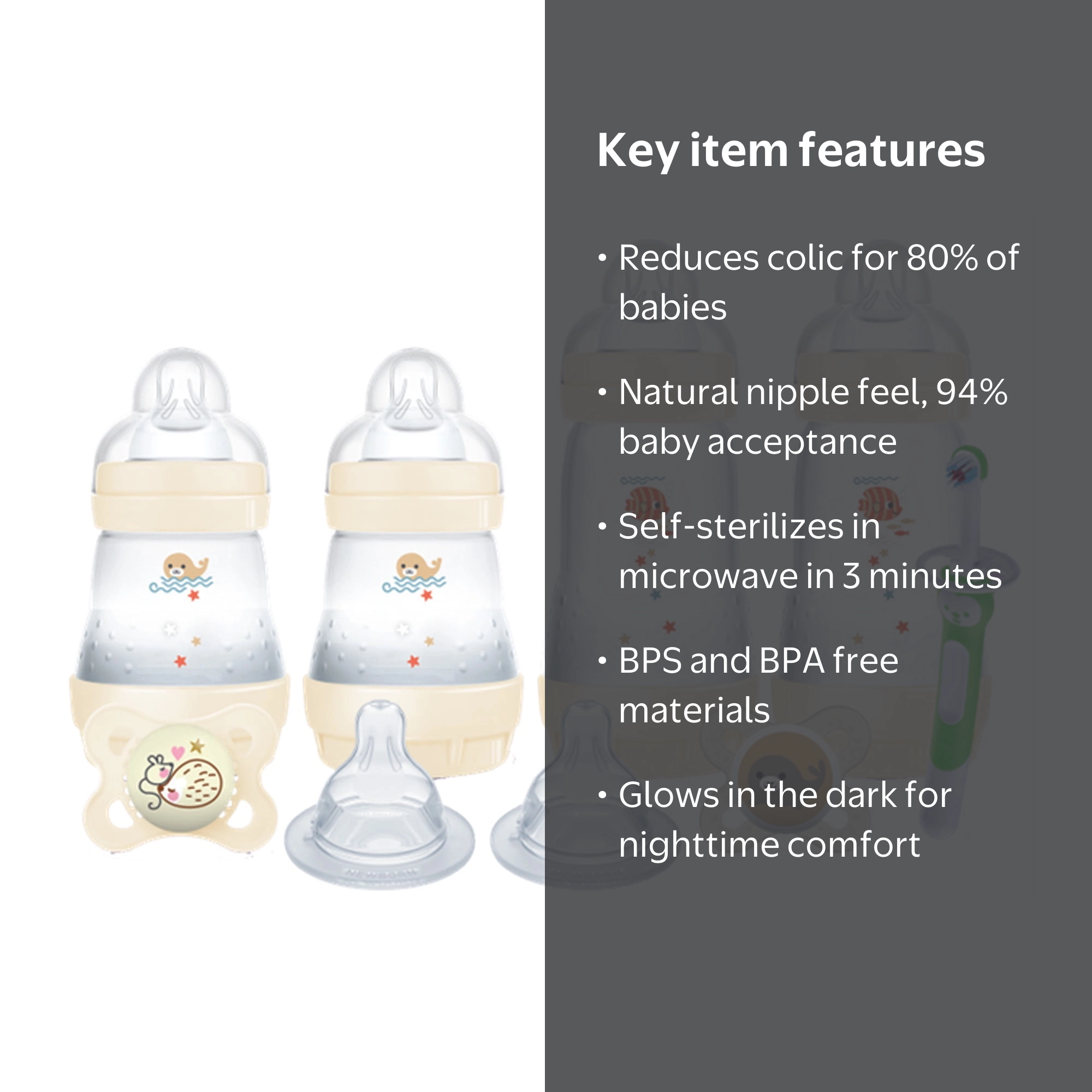 MAM Welcome Home Gift Set, 9-Piece, Includes Bottles & Pacifiers