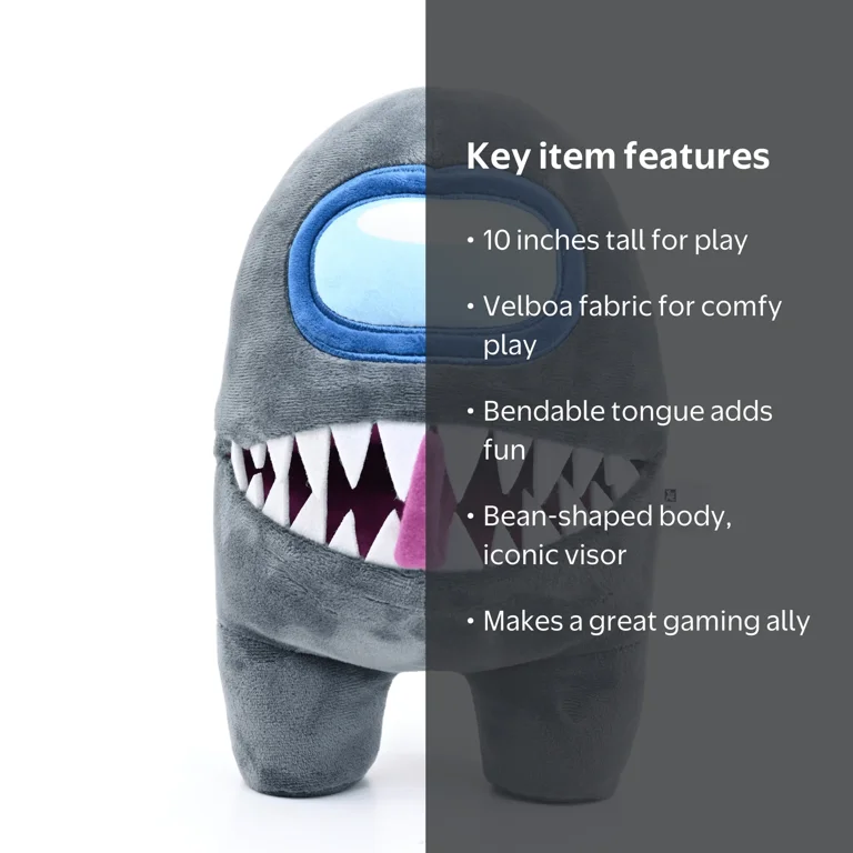 Among Us Premium Feature Plush - 10in Black Impostor Bendable