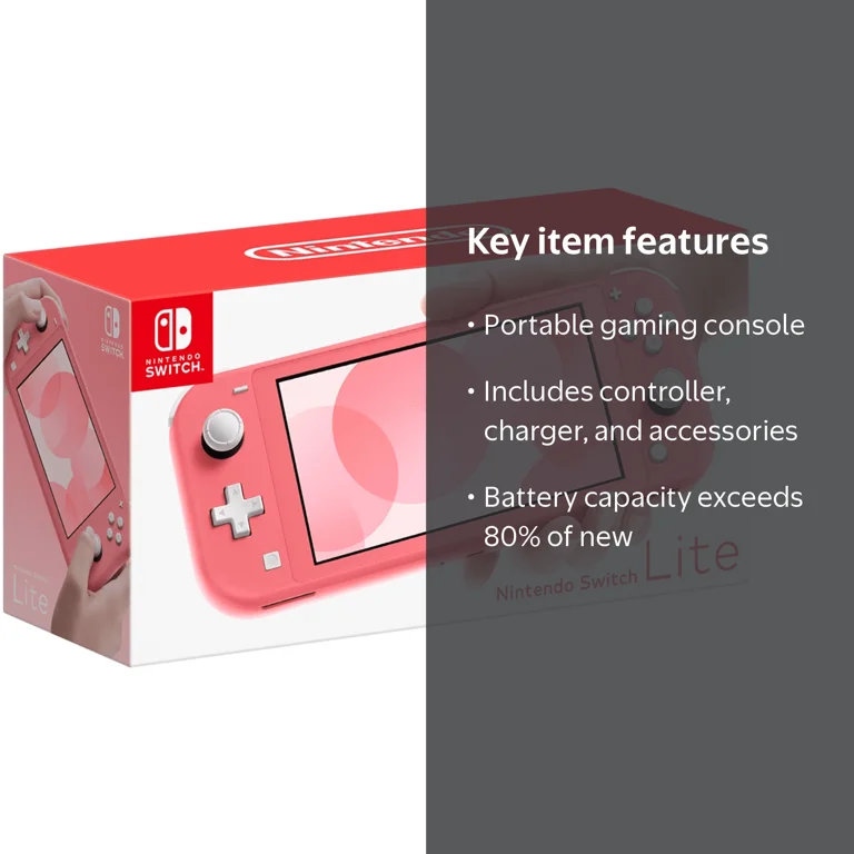 Nintendo, Restored Nintendo Switch Lite, Pink with Controller