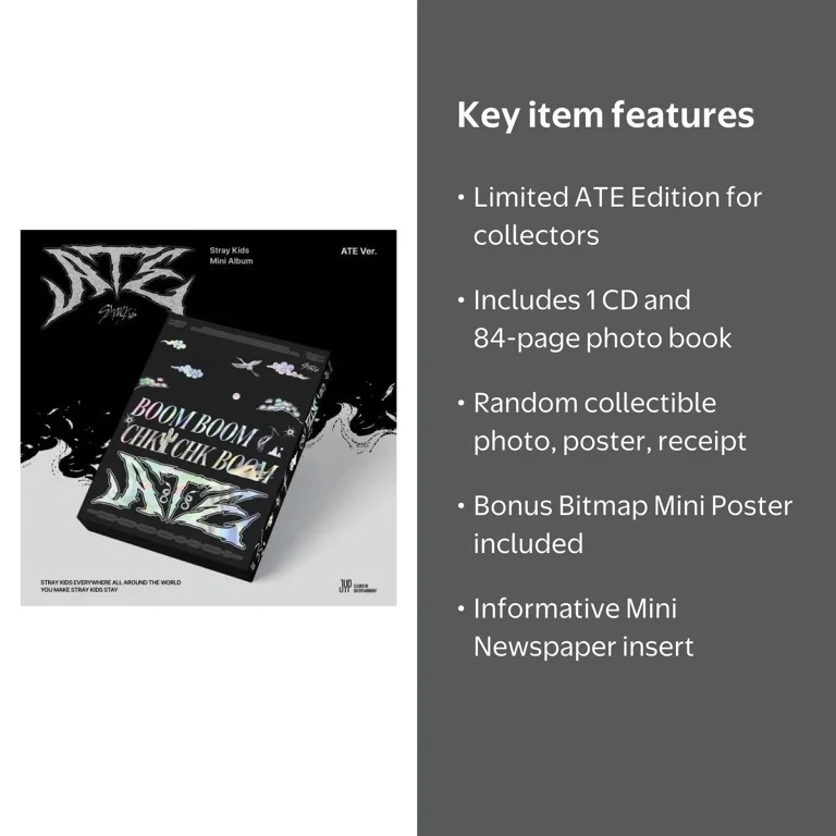 Stray Kids Mini Album, Limited ATE Version, Includes CD, Photo