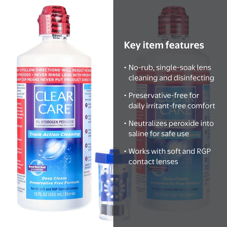 CLEAR CARE Cleaning & Disinfecting Contact Lens Solution with Lens