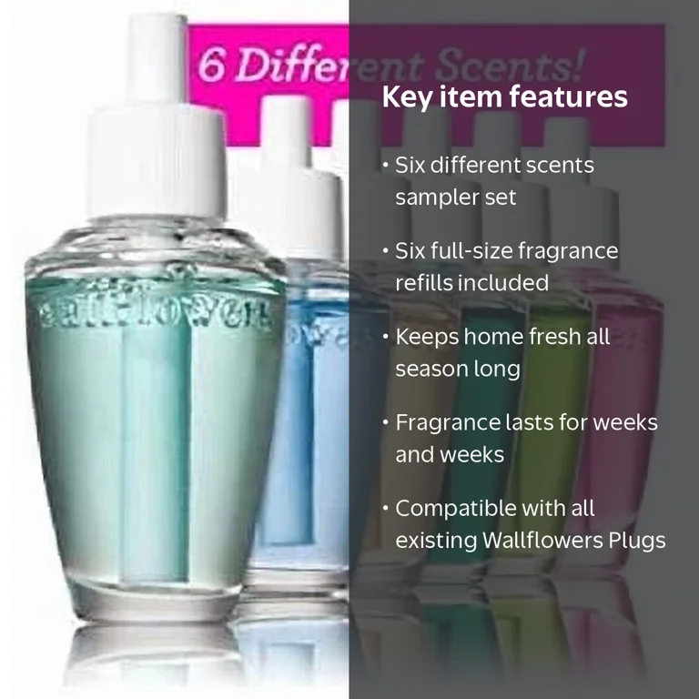 Bath and Body Works, Wallflowers Refill, 6-Pack, Assorted Scents