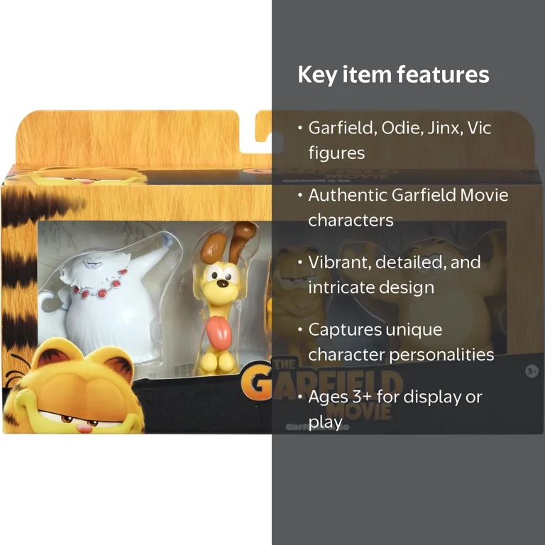 Goliath, The Garfield Movie Garfield Odie Jinx Vic 4-Pack